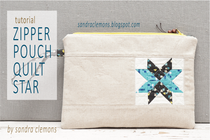 http://www.sandraclemons.blogspot.com/2016/02/tutorial-zipper-pouch-quilt-star.html