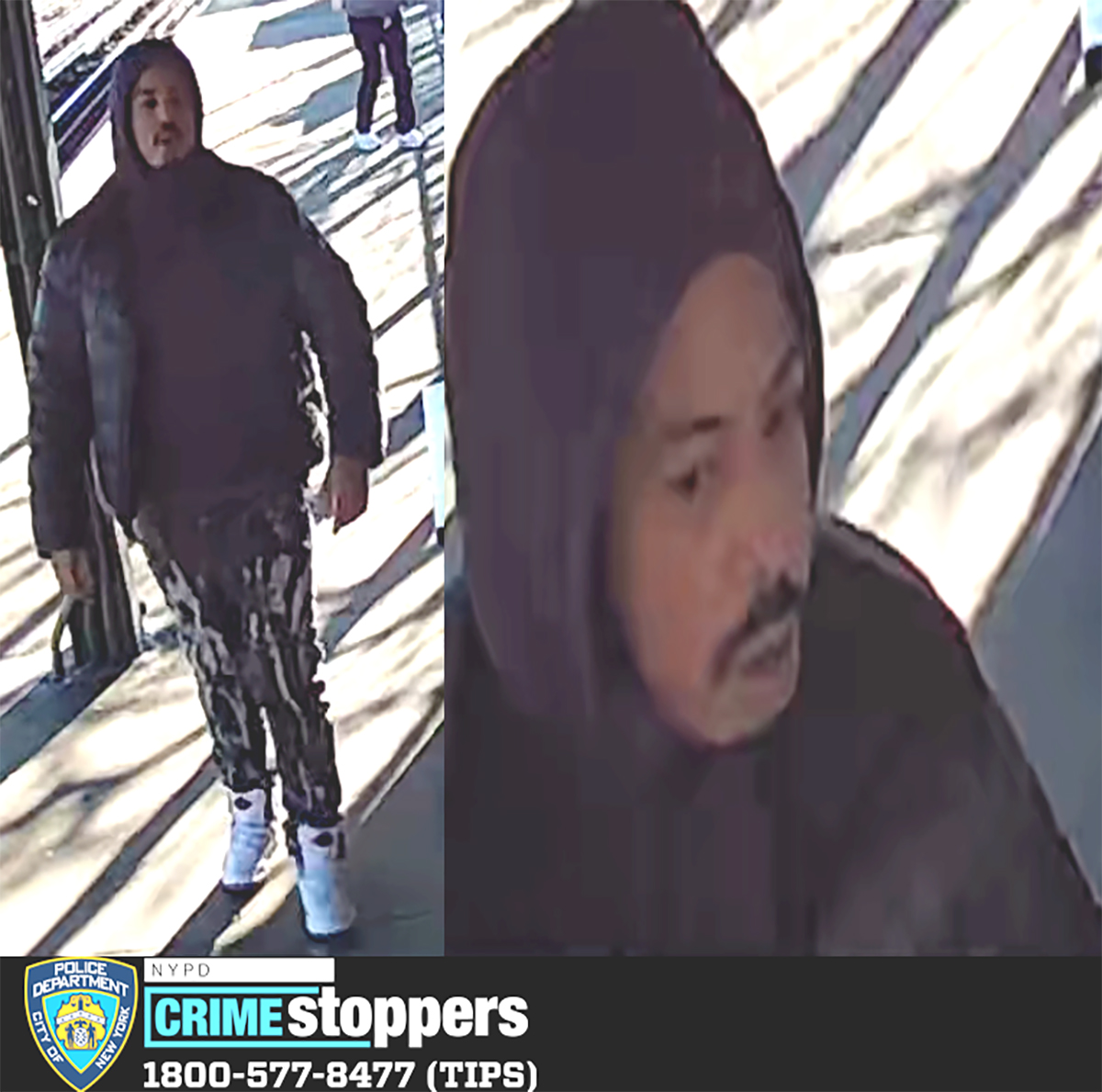 The NYPD is searching for this man in connection with an assault on a woman at a Bronx subway station. -Photo by NYPD