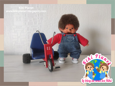 tricycle kiki monchhichi miniature maquette