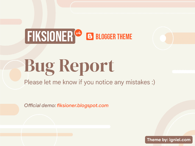 Bug Report Fiksioner v4