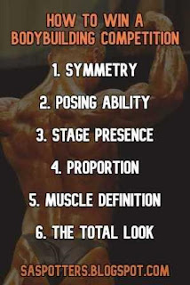 List of factors needed to win a bodybuilding competition 