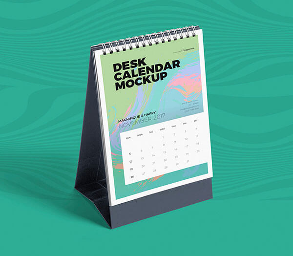 Mockup PSD Kalender 2019 Terbaru - Free Desk Calendar Mockup PSD