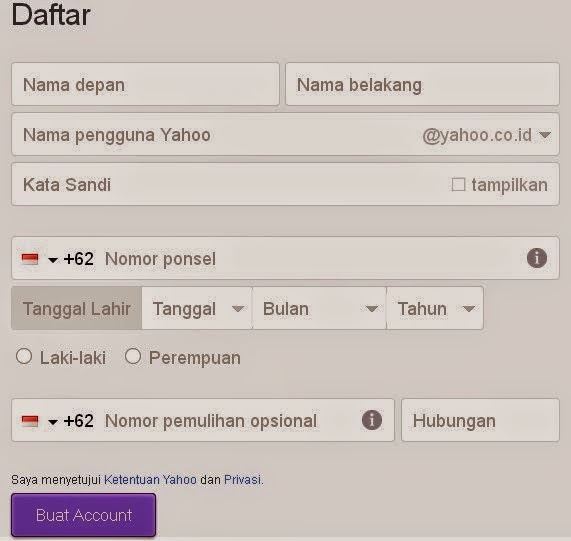 Cara Mudah Membuat Email di Yahoo Terbaru