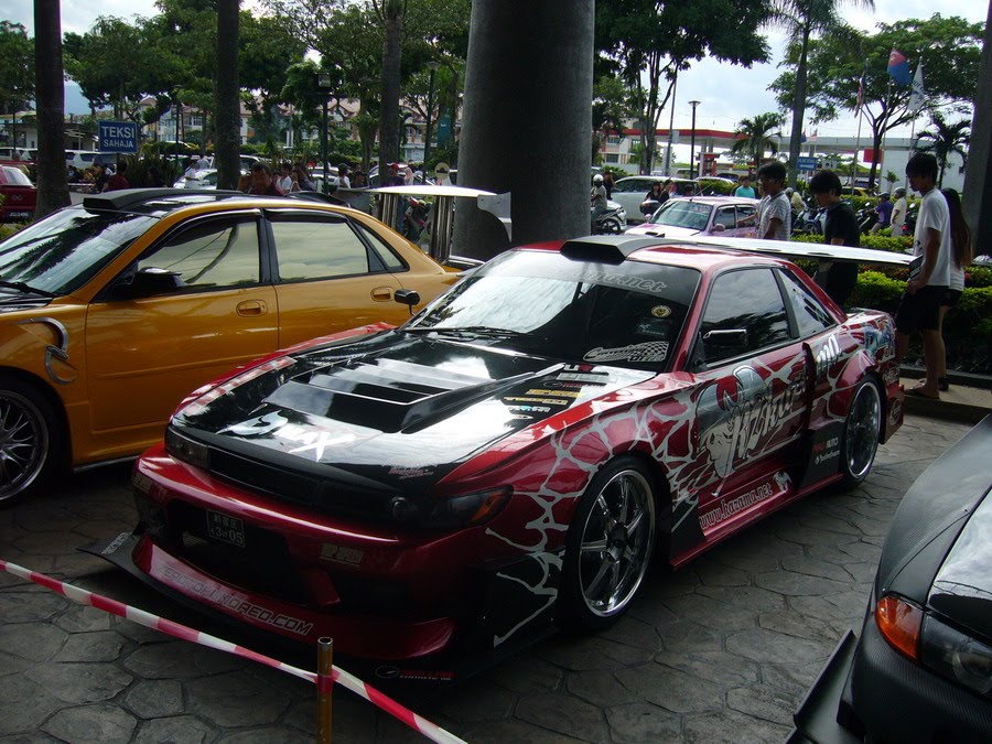 Kazama Autoworks Nissan Silvia S13 wide body Spotted during an autoshow at