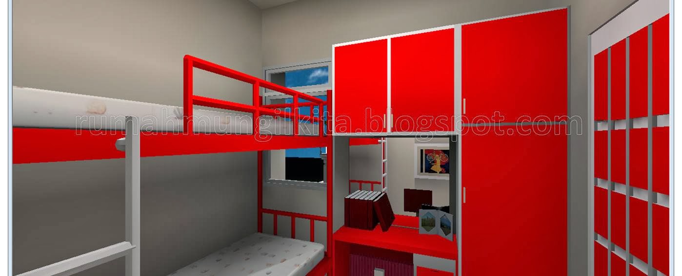 Desain Rumah Tipe 25 Tanah 60m2 (1lantai, 2Kamar Tidur 