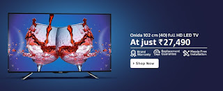 Onida LEO4000F 40" LED TV at Rs. 27490 - Flipkart