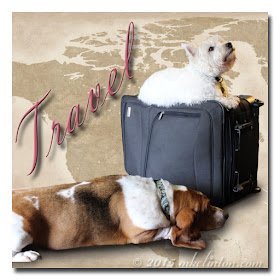 Travel meme with Bentley Basset and Pierre Westie