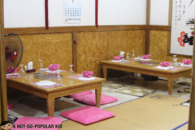 Korean dining set up in Dong Won Garden