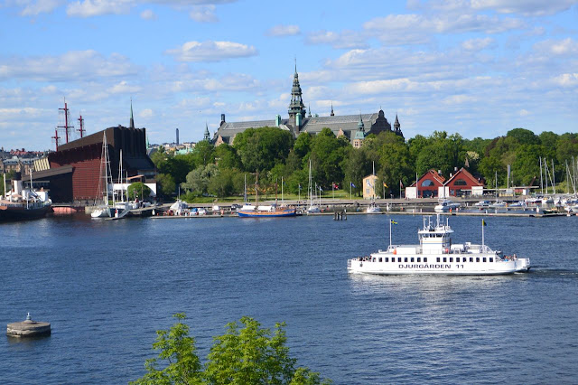 Vasamuset et Nordica muset, île de Djurgarden vue de l'île Skeppsholmen