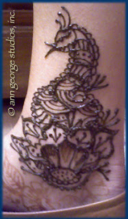 henna tattoo peacock design