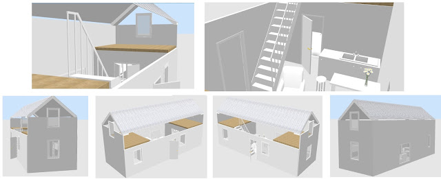 projekt domku na Sweet Home 3D