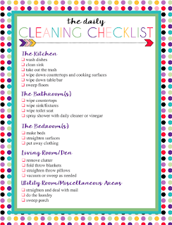 Free Printable Daily and Weekly Cleaning Lists | Three Designs of Each | Instant Downloads