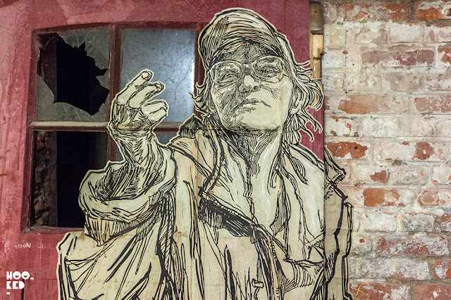 Street Artist Swoon's Wheatpaste work at Mima Museum in Brussels