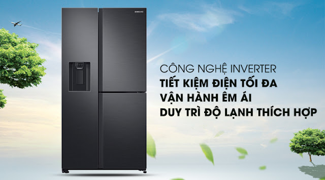 Tủ lạnh Samsung Inverter 602 lít RS65R5691B4/SV 