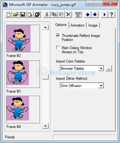 برنامج تصميم الصور المتحركة من مايكروسوفت المجاني Microsoft GIF Animator 1.0