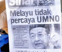 Melayu tidak percaya Umno.  Umno pengkhianat