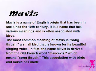 meaning of the name "Mavis"