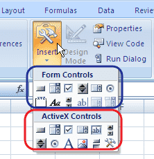 Perbedaan Form Controls dan ActiveX Controls Excel