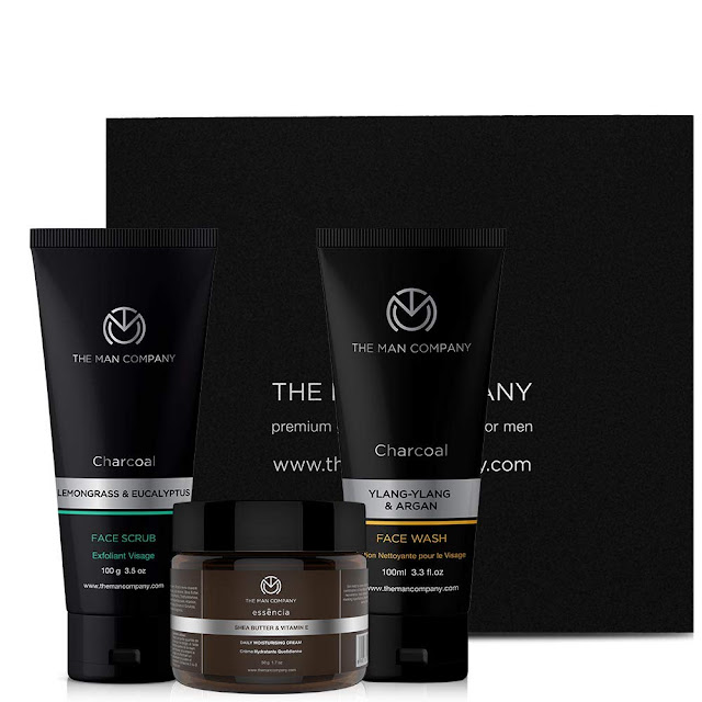 THE MAN COMPANY Cleanse & Moisturise Pack(Charcoal Face wash + Charcoal Scrub + Moisturising Cream)