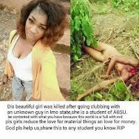 A Nigerian student from ABSU was killed after clubbing - [Graphic photo] Viewer discretion is advised