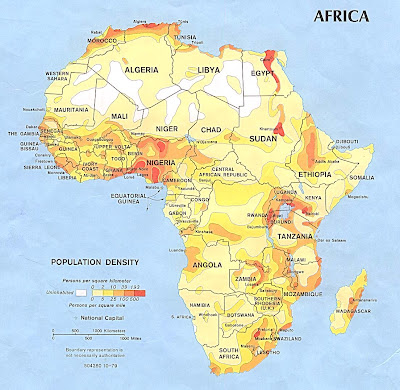 Carte de Afrique Departement Région