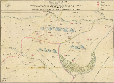 map of northern Croatia 1740