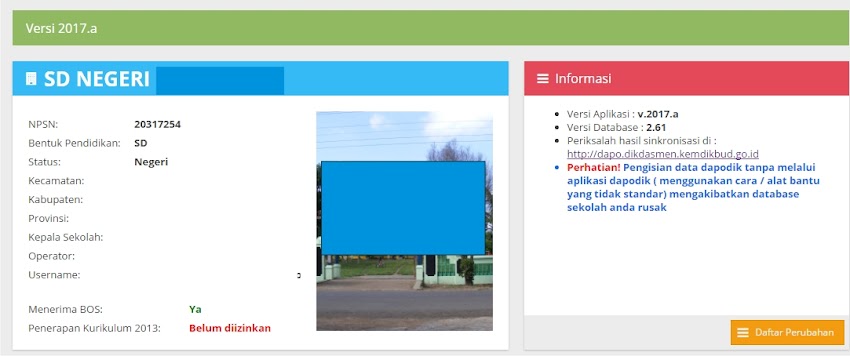 Pembaharuan Aplikasi Dapodik 2017a