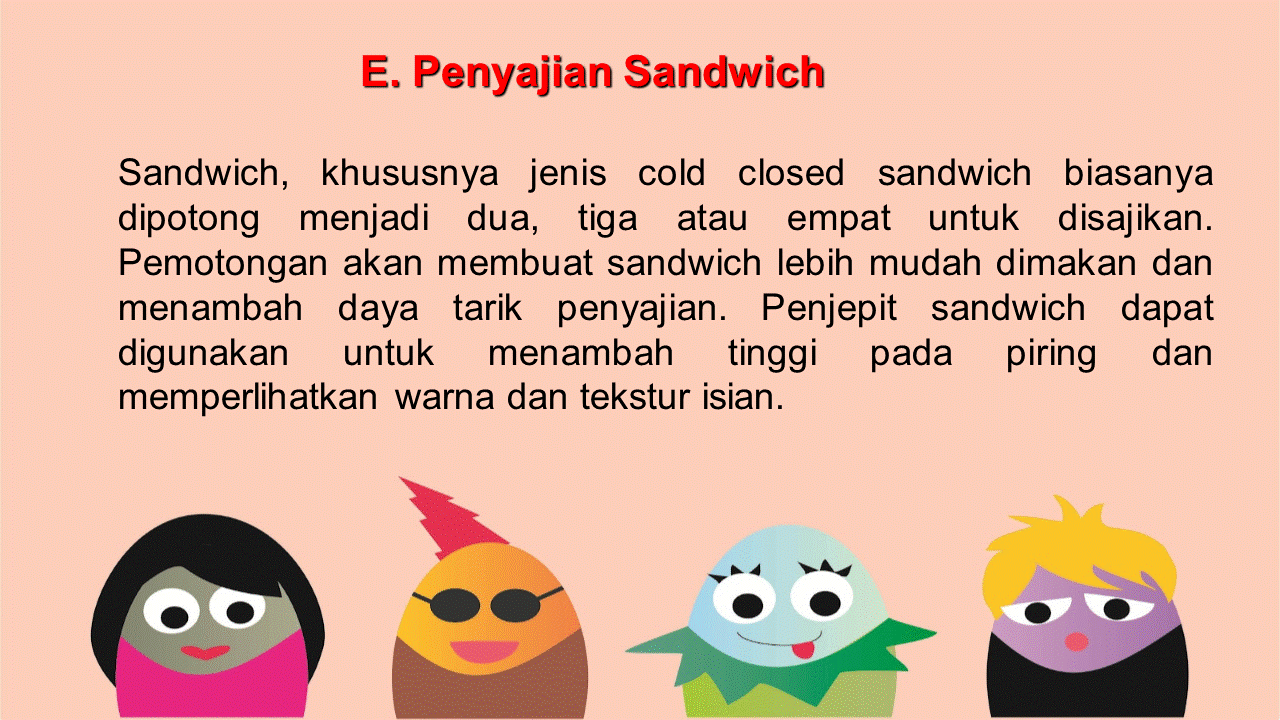 Penyajian Sandwich