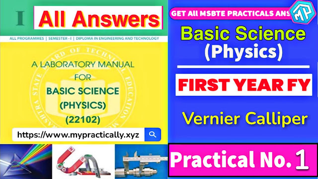 Practical No.1 Vernier Calliper Practical Answers