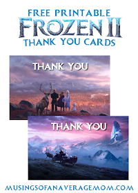 Frozen 2 Thank you cards