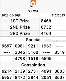 30-6-2023 9lotto draw 4D result