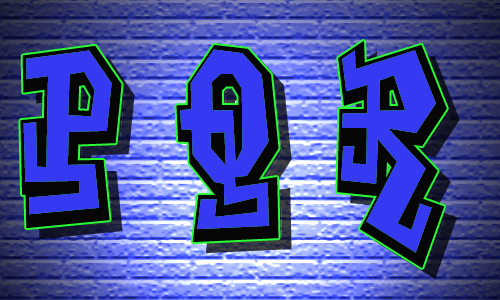 Graffiti Alphabet Letters quot;PQR graffiti letters alphabet r. Graffiti Alphabet Letters quot;PQR
