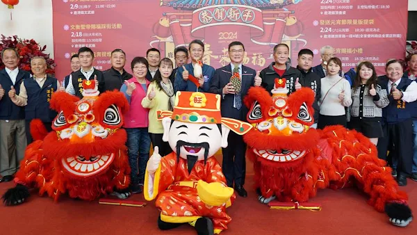 ▲「鹿港四季紅－春來賜福迎金龍」系列活動將於2月18日起熱鬧登場，鹿港鎮長許志宏歡迎全國朋友齊聚鹿港欣賞藝陣與舞蹈踩街表演，感受鹿港的年節文化魅力。（記者林明佑攝）