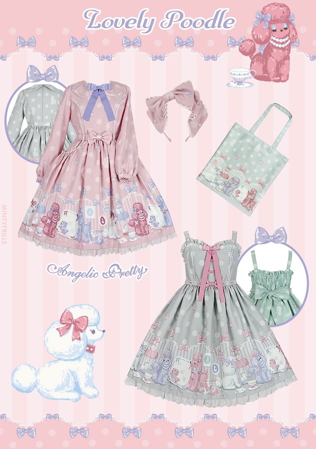 Angelic Pretty Lovely Poodle Print Series