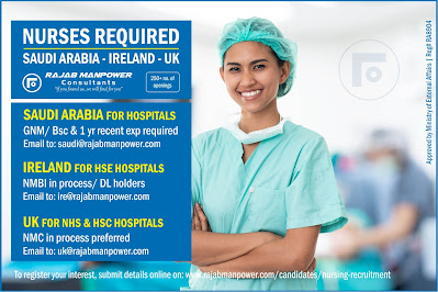 Nurses Recruitment to Saudi Arabia, Ireland and United Kingdom