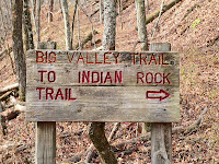 trail sign on the hiking trail.