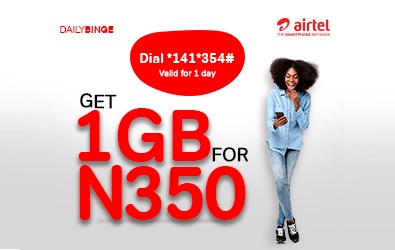 How To Get 1Gig For ₦350 And 2Gigs for ₦500 In The Airtel Binge Plan