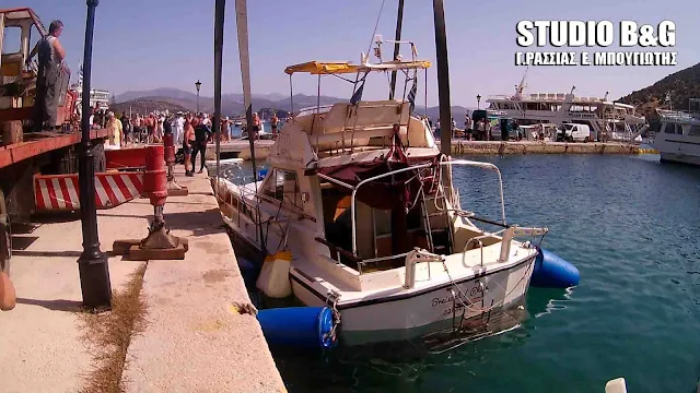 Αργολίδα: Ολοκληρώθηκε η ανέλκυση του σκάφους που βυθίστηκε στο Τολό (βίντεο)