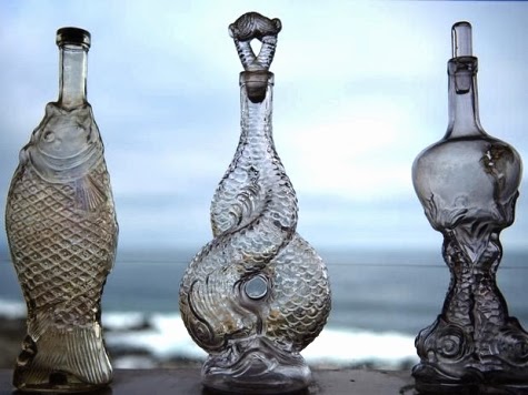 Nautical glass bottles