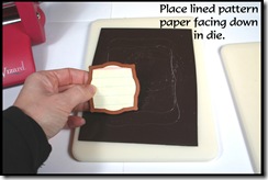 Journaling label in die with border copy