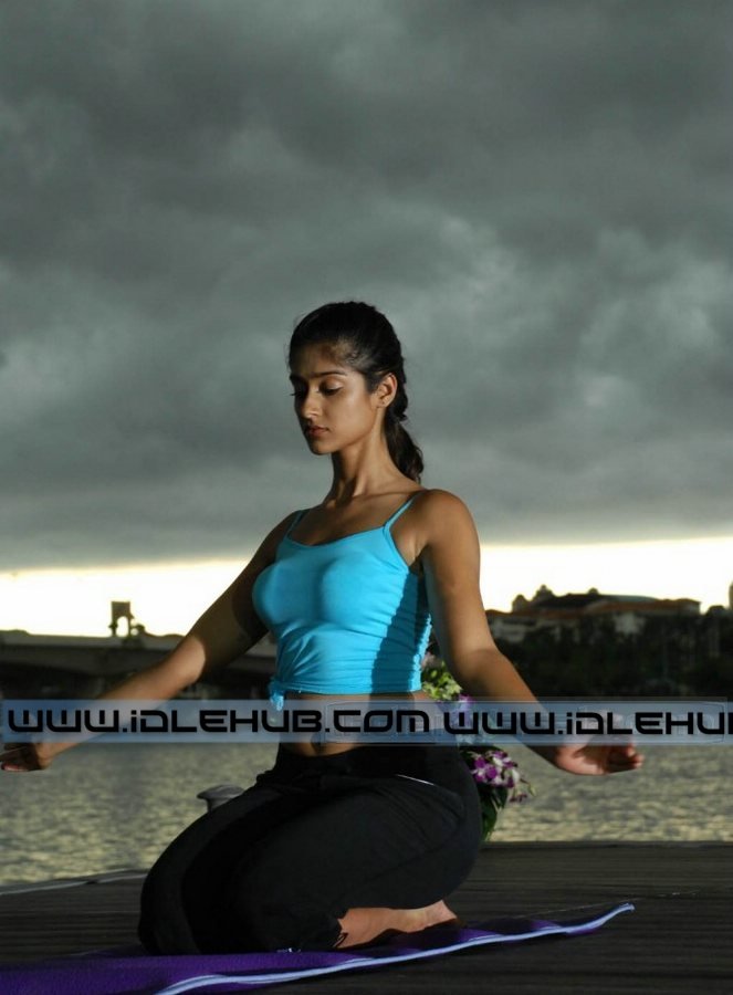 Ileana Yoga posing from Kick