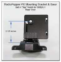 RadioPopper PX Mounting Bracket & Base - set for 580EX II - Showing Height of Sensor Location - Rear View