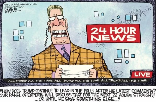 Image result for trump and the media cartoon