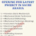 OPENING FOR LATEST PROJECT IN SAUDI ARABIA