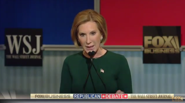 Fox Business Republican Debate Carly Fiorina green