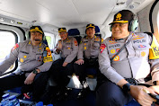 Kapolda Sulsel Patroli Udara Pantau Giat Capres Ganjar dan Cawapres Gibran di Kota Makassar