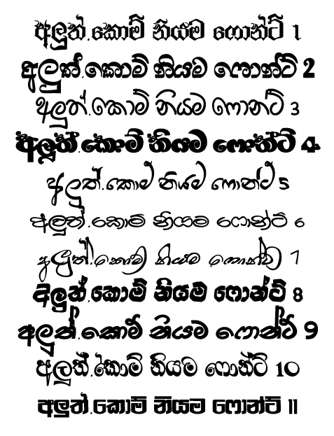 Download Sinhala Font Pack New - ( 14 Font )