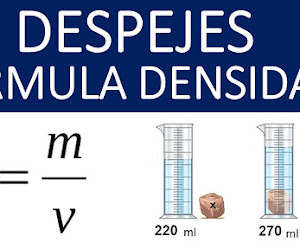  ¿Cómo despejar la fórmula de la DENSIDAD?