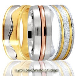 Two Tone Wedding Ring