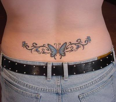 Elegant Lower Back Tattoo Designs For Female Specially Lower Back butterfly